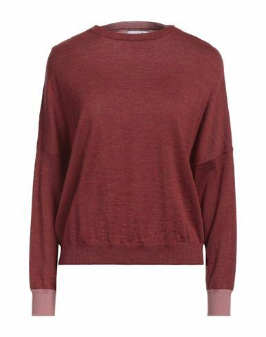 Niū Woman Sweater Burgundy Merino Wool Cover