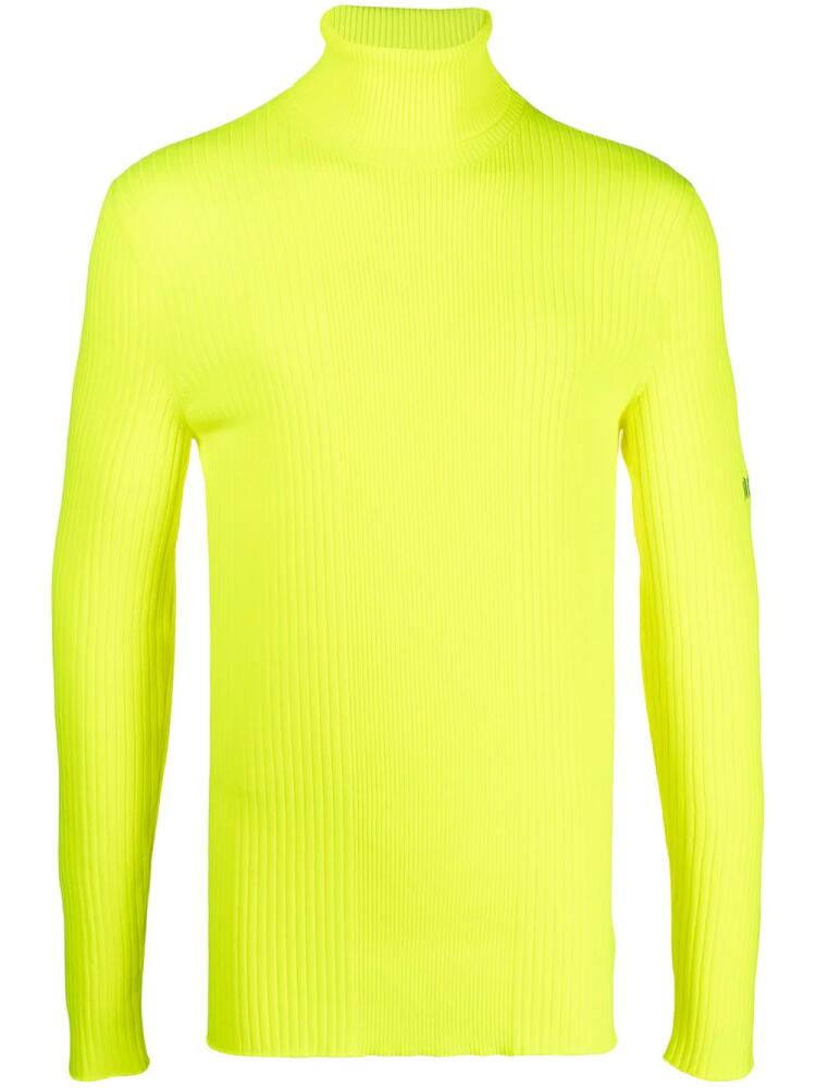 Martine Rose roll-neck ribbed-knit jumper - Yellow Cover