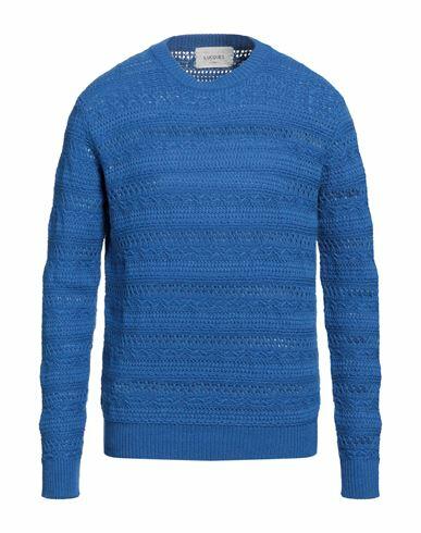 Lucques Man Sweater Azure Wool, Viscose, Polyamide, Cashmere Cover