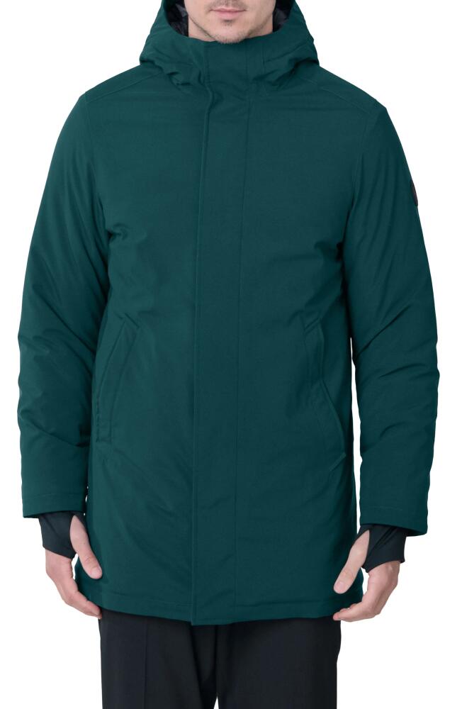 The Recycled Planet Company Everdas Water Resistant & Windproof Down Parka in Dark Sea Cover