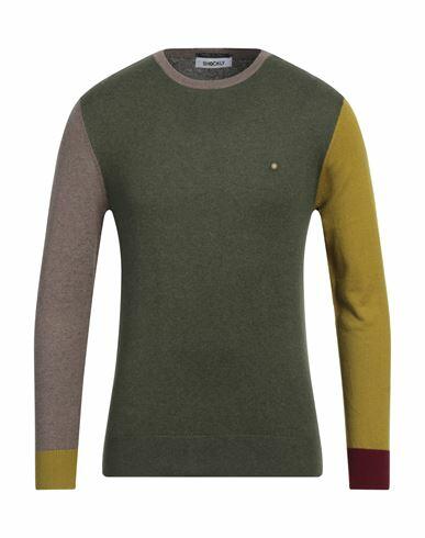 Shockly Man Sweater Military green Cotton, Cashmere Cover