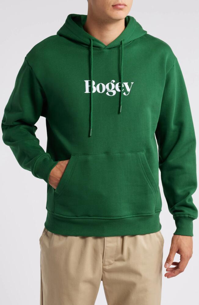 BOGEY BOYS Logo Cotton Graphic Hoodie in Pine Cover