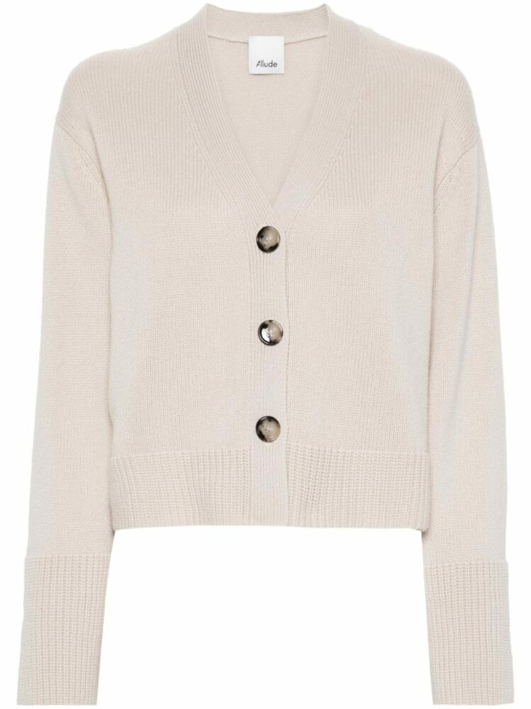 Allude V-neck cashmere cardigan - Neutrals Cover