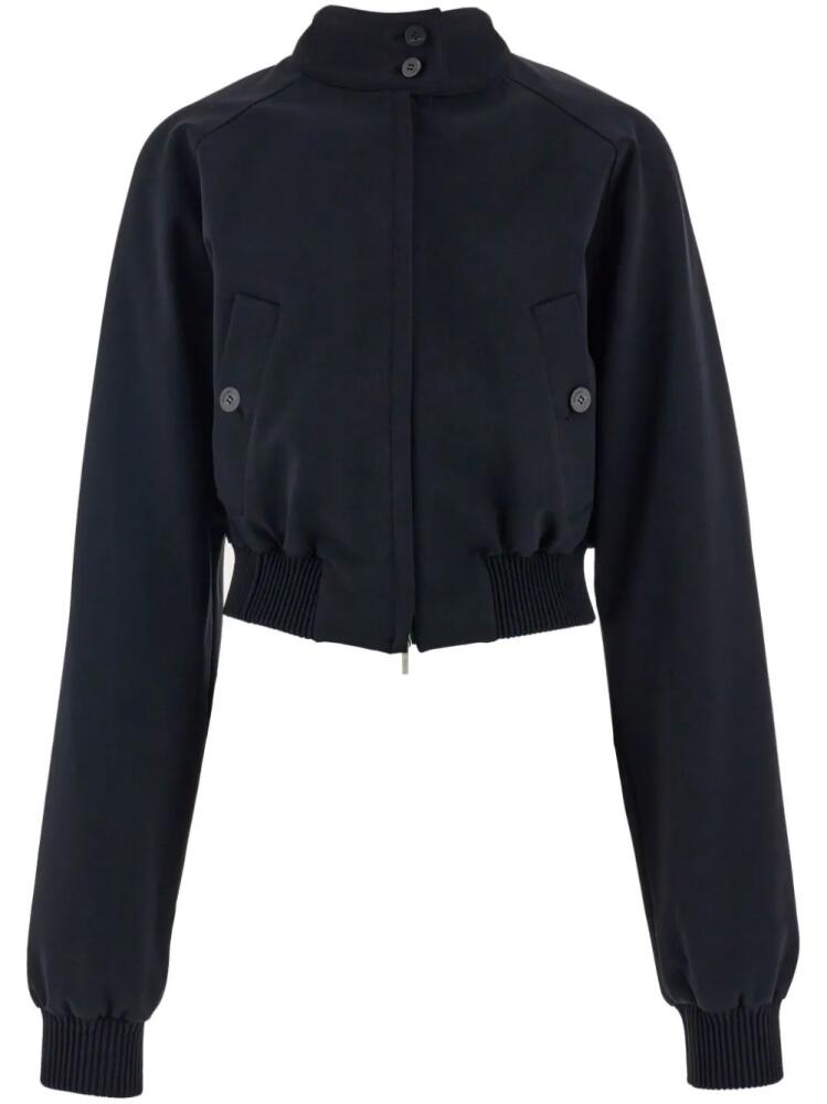 Ferragamo cropped zipped bomber jacket - Black Cover