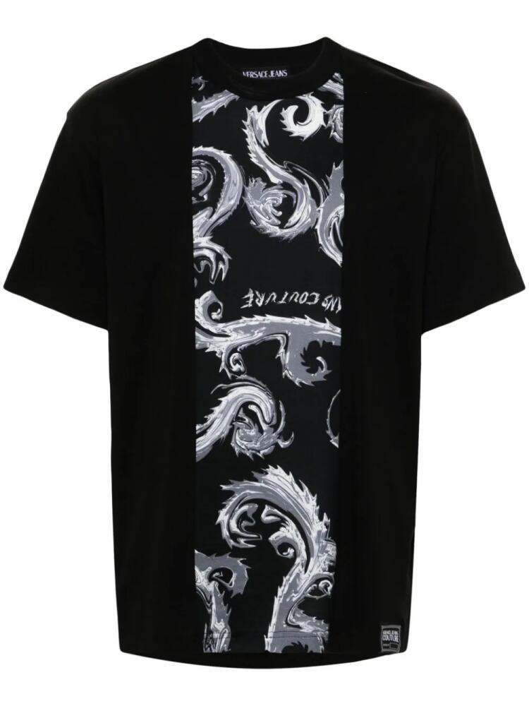 Versace Jeans Couture Barocco-print cotton T-shirt - Black Cover