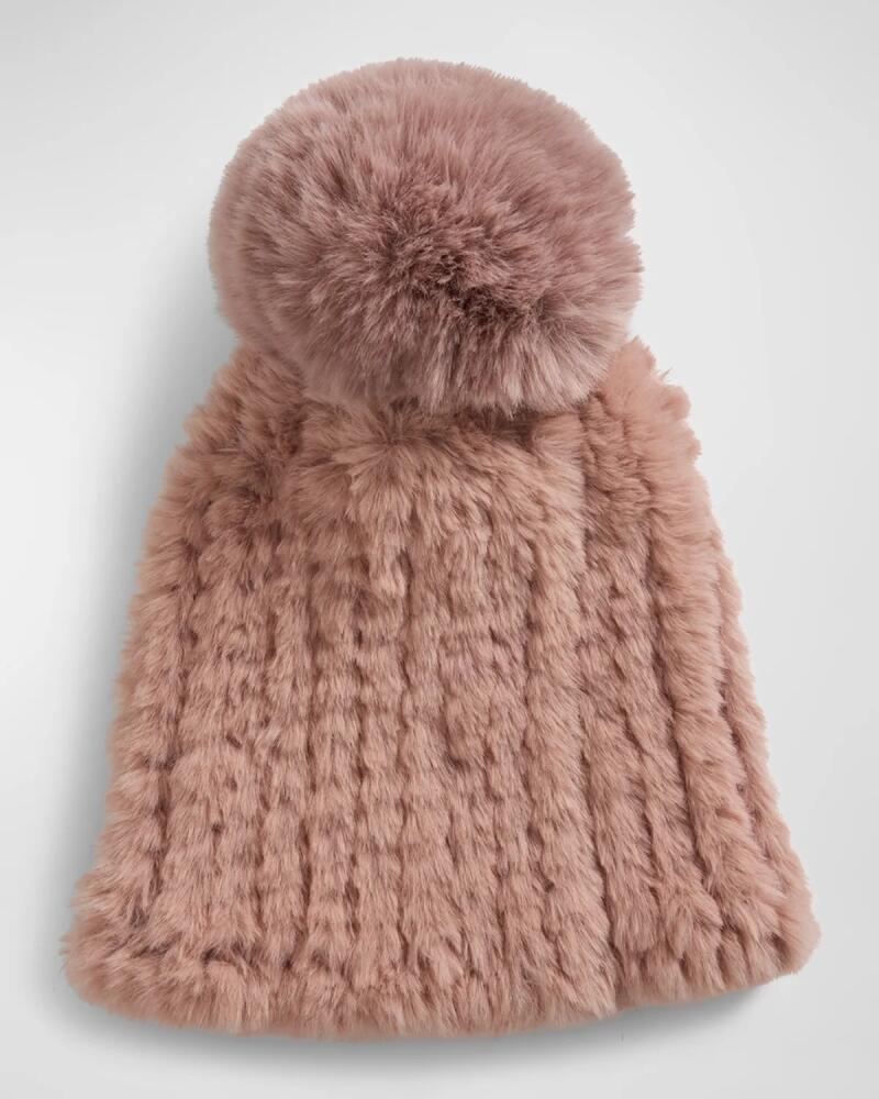 Fabulous Furs Faux Fur Poppy Pom Hat Cover