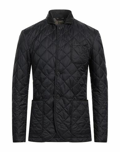 Dunhill Man Jacket Black Polyamide, Lambskin Cover