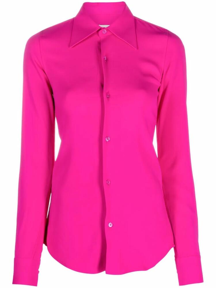 AMI Paris long-sleeve button-fastening shirt - Pink Cover