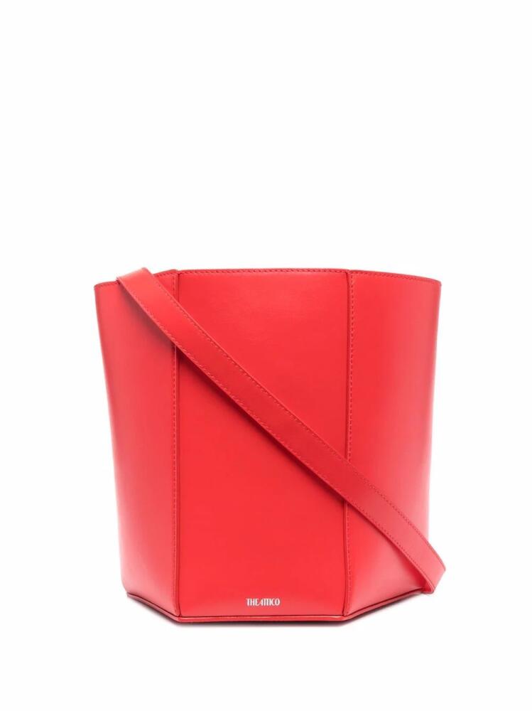 The Attico geometric leather shoulder bag - Red Cover