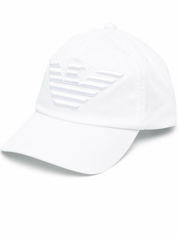 Emporio Armani raised logo baseball cap - White Cover