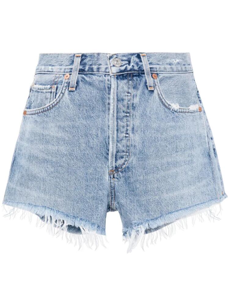 Citizens of Humanity Corey frayed denim shorts - Blue Cover