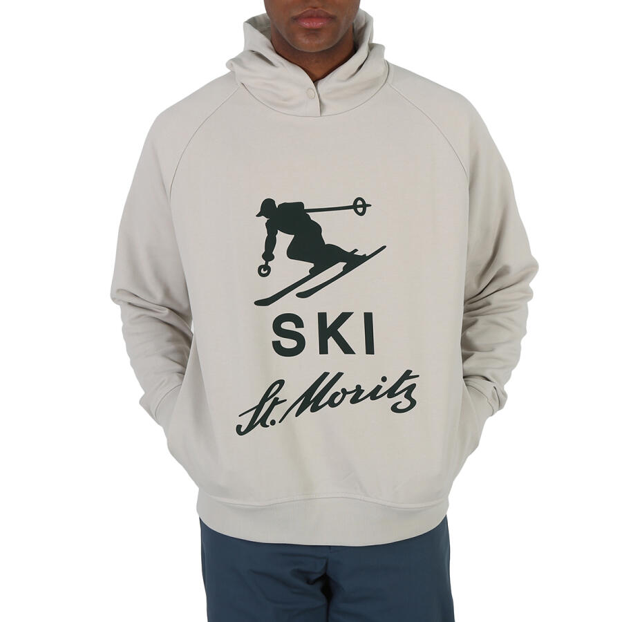 Bally Silver Birch Ski St. Moritz Diagonal Fleece Hoodie Cover