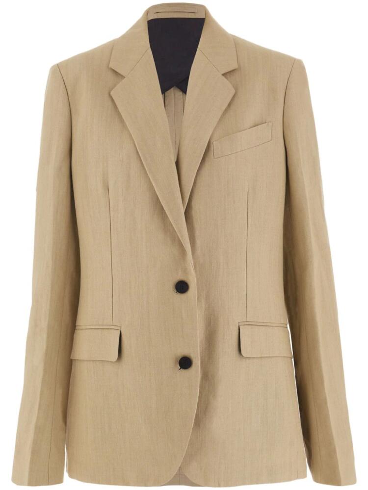 Ferragamo tailored single-breasted blazer - Neutrals Cover