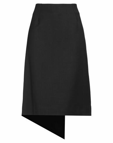 Etro Woman Midi skirt Black Virgin Wool, Elastane Cover