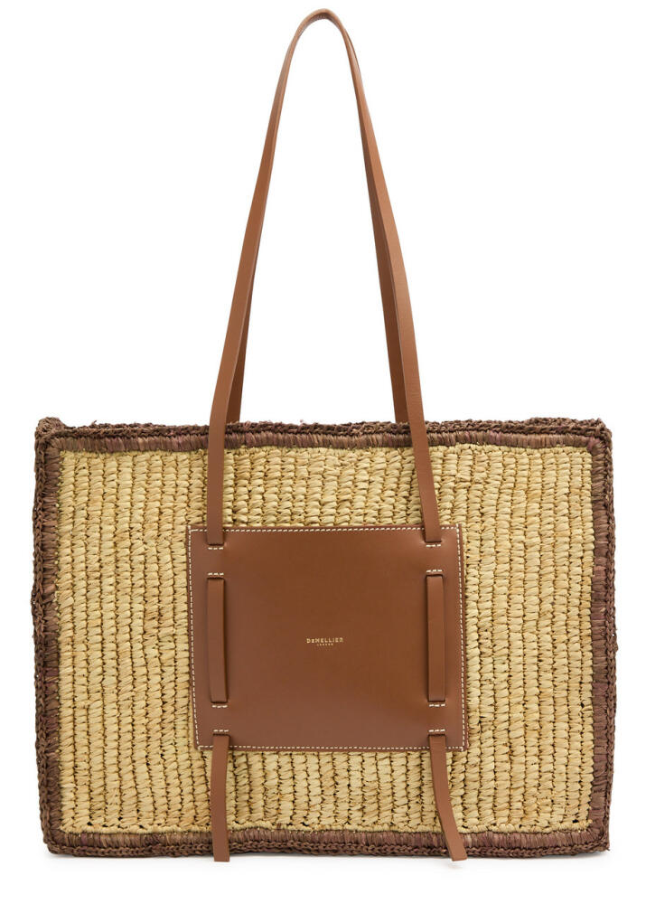 Demellier Capri Woven Raffia Tote - Tan Cover