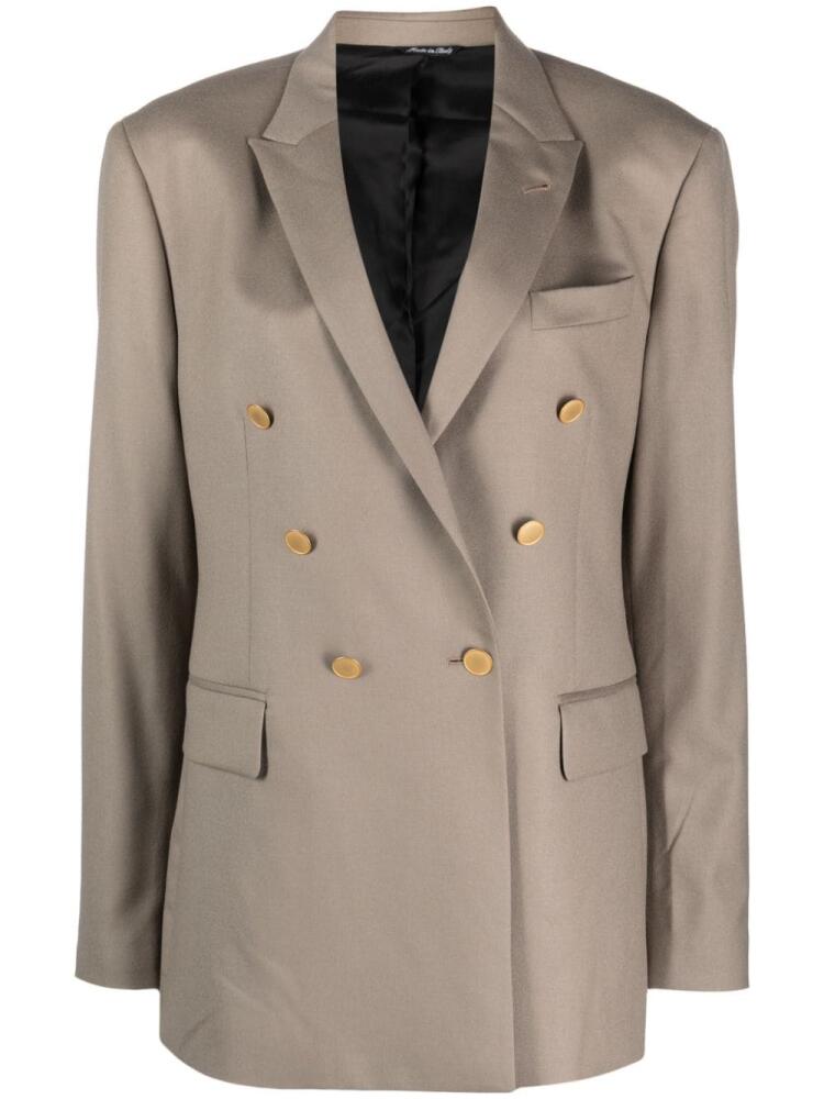 Reveres 1949 double-breasted virgin-wool blazer - Neutrals Cover