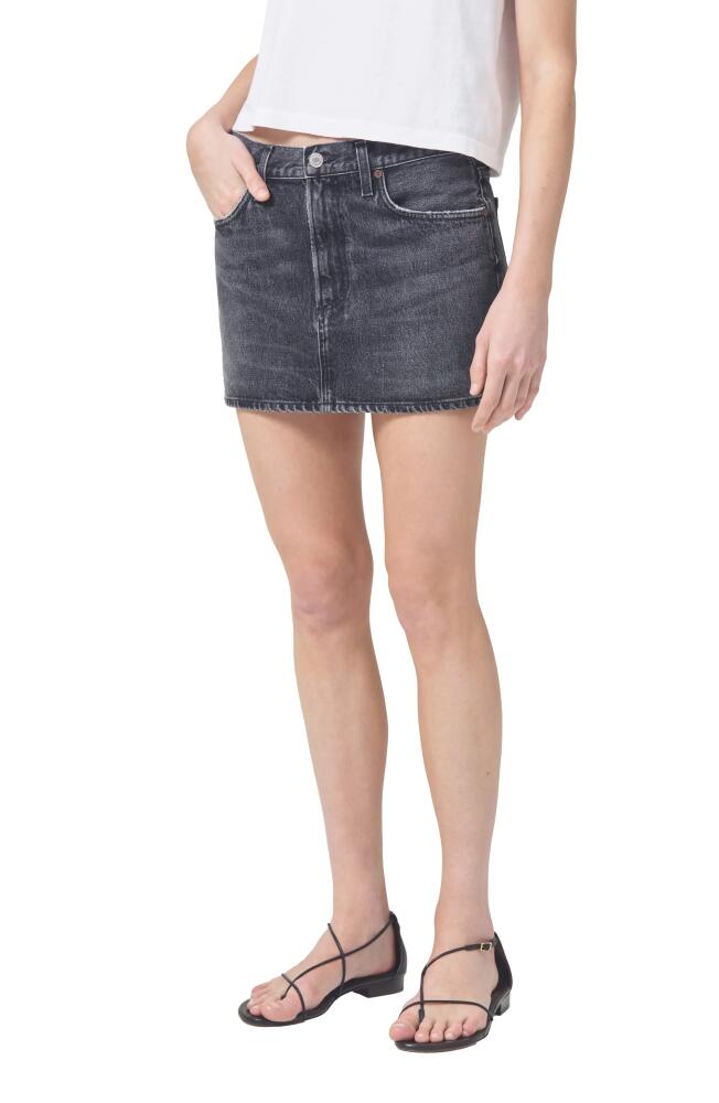 AGOLDE Alek Denim Miniskirt in Ditch Cover