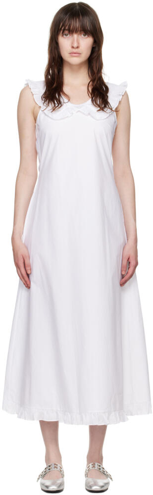 Molly Goddard White Laura Midi Dress Cover