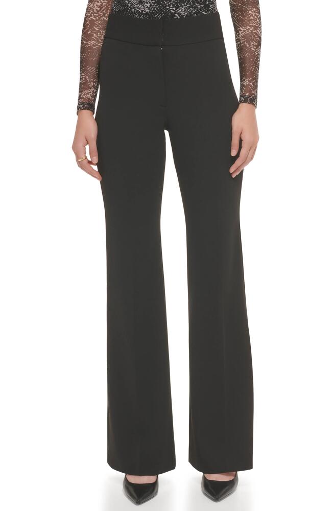 DKNY High Waist Wide Leg Career Pants in Black Cover