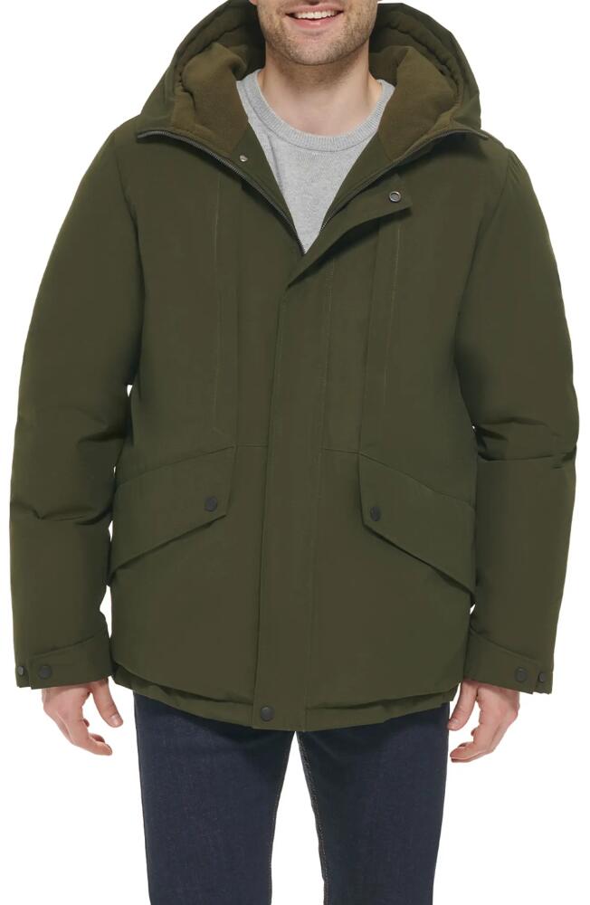 Cole Haan Hooded Down Jacket in Olive Cover