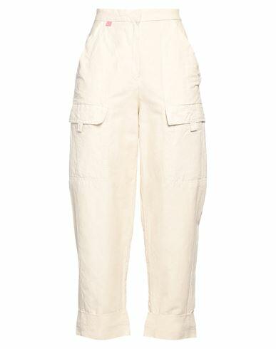 Bimba Y Lola Woman Pants Beige Cotton, Linen, Cupro Cover