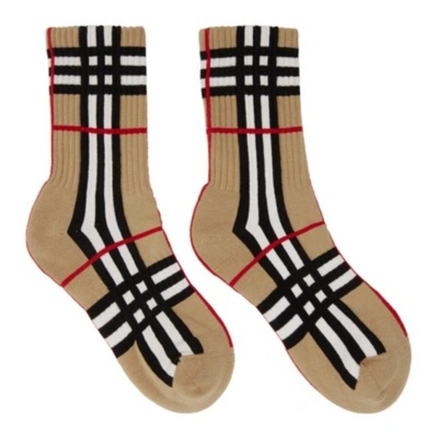 Burberry Intarsia Check Technical Stretch Ankle Socks Cover