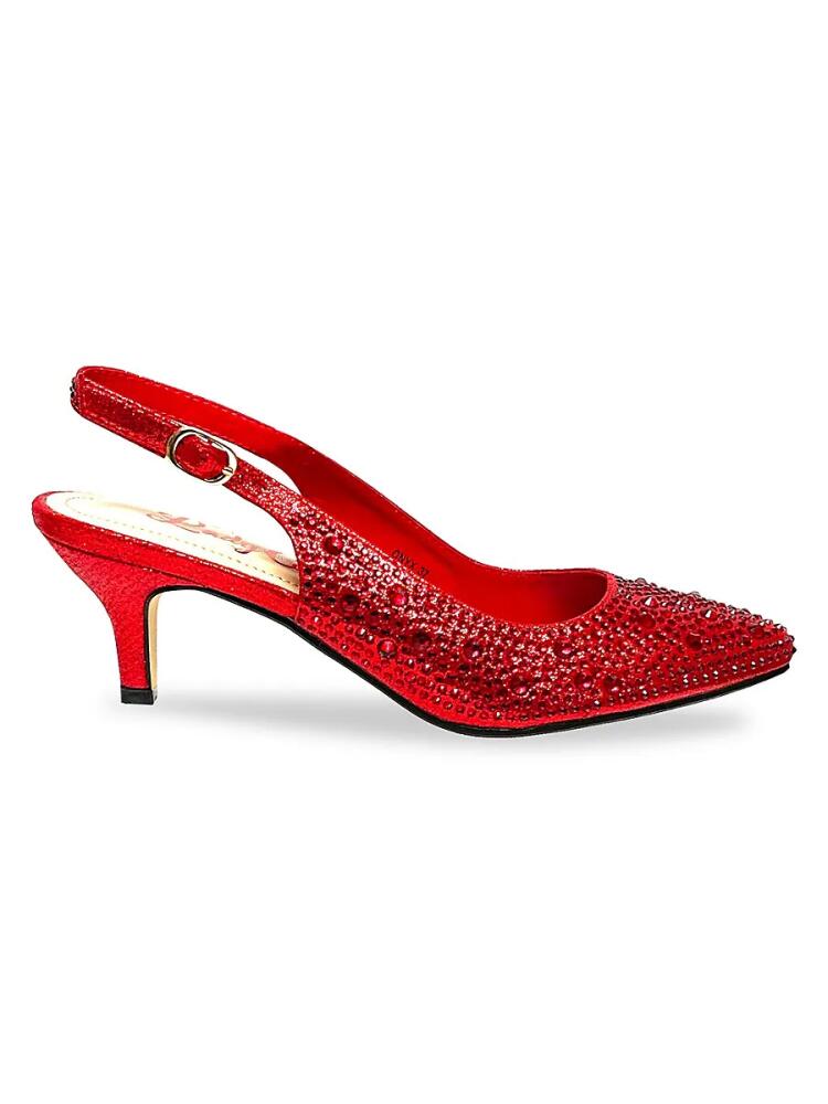 Ninety Union Women's Onyx Embellished Slingback Pumps - Red Cover