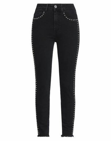 Gaëlle Paris Woman Jeans Black Cotton, Elastane Cover