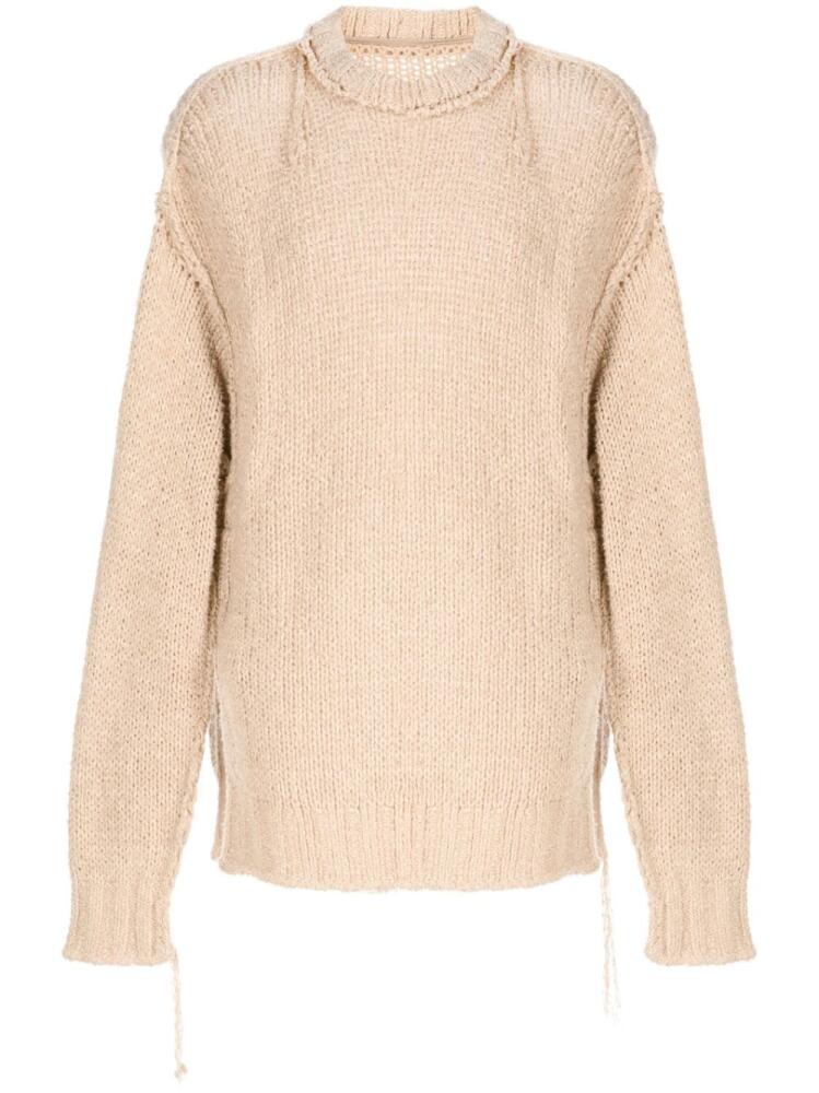 sacai long-sleeve knitted jumper - Brown Cover