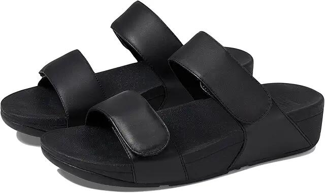 FitFlop Lulu Adjustable Leather Slides (All Black 2) Women's Shoes Cover