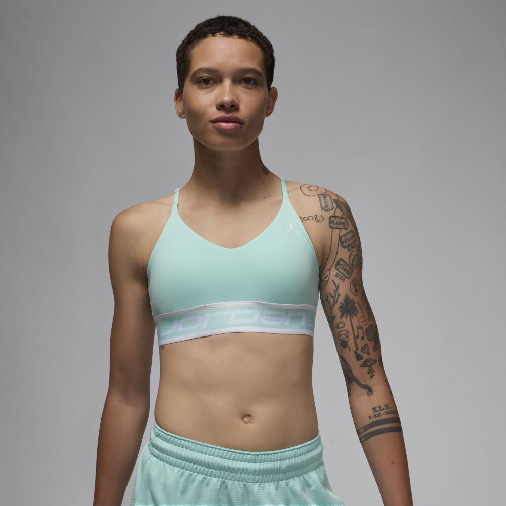 Women's Jordan Sport Indy Light Support Sports Bra in Green Cover