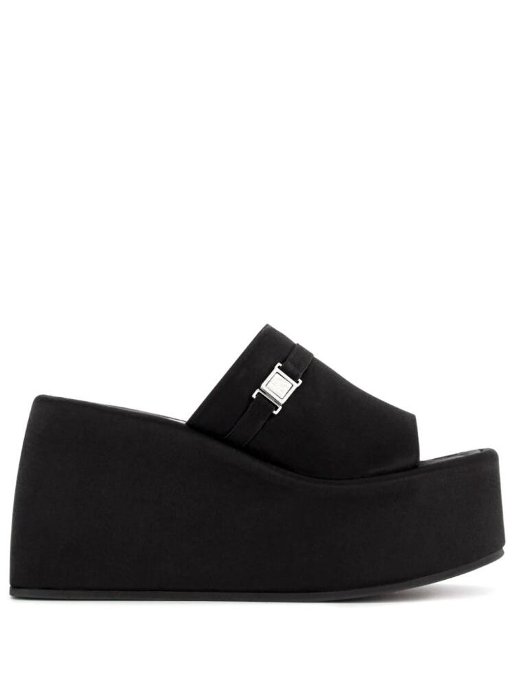 Nodaleto Bulla Yelena satin platform mules - Black Cover