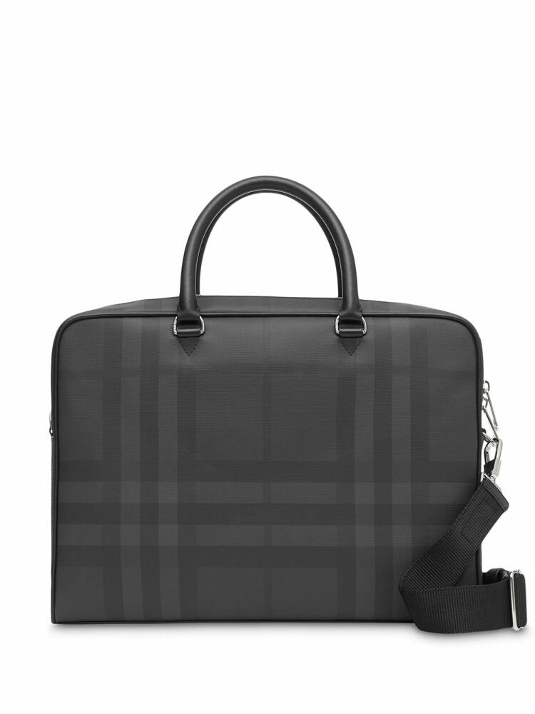 Burberry London Check and Leather Briefcase - Grey Cover