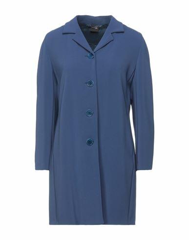 Aspesi Woman Overcoat & Trench Coat Slate blue Triacetate, Polyester Cover