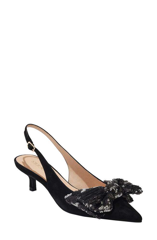 Jack Rogers Debra Kitten Heel Slingback Pump in Black Cover