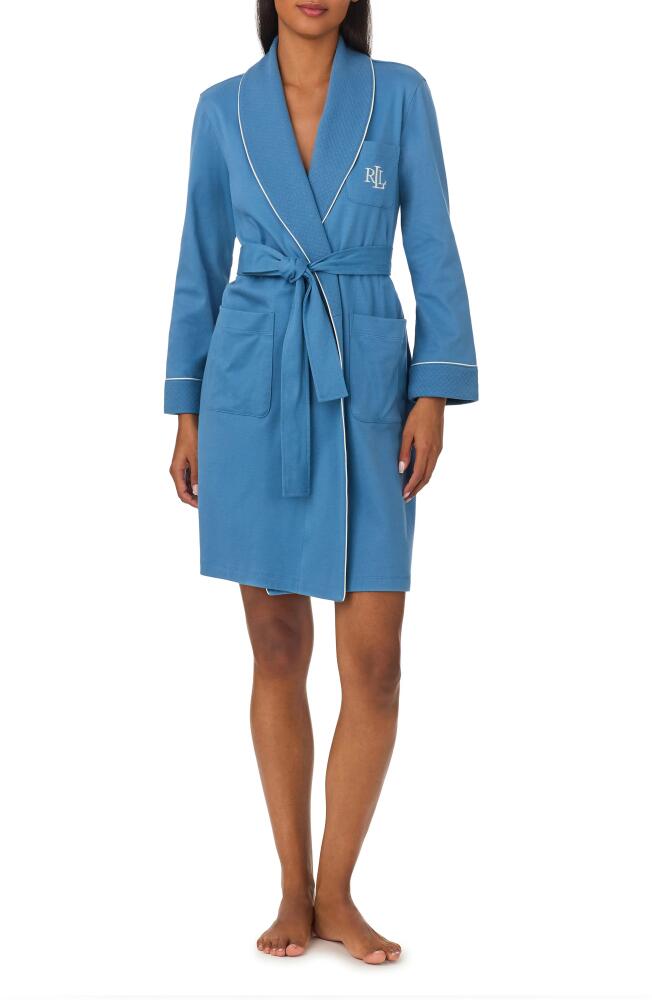 Lauren Ralph Lauren Cotton Robe in Blue Cover