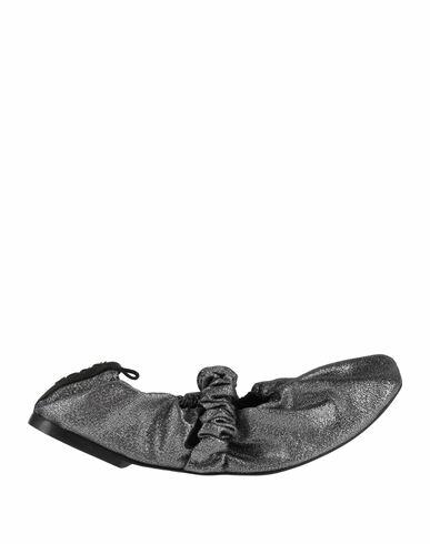 Ganni Woman Ballet flats Steel grey Textile fibers Cover