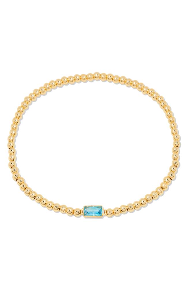 Brook and York Kylie Birthstone Beaded Stretch Bracelet in Gold - December Cover