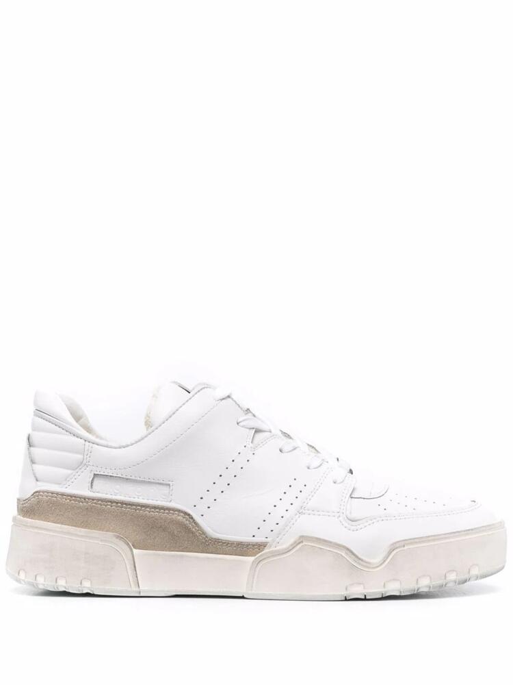 MARANT shearling leather sneakers - White Cover