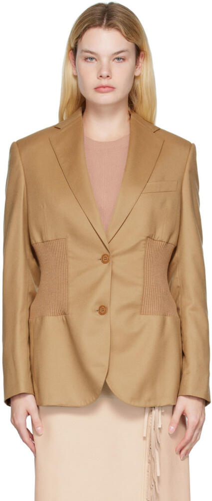 Stella McCartney Tan Tapered Blazer Cover