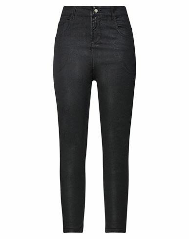 Manila Grace Woman Pants Black Cotton, Elastane Cover