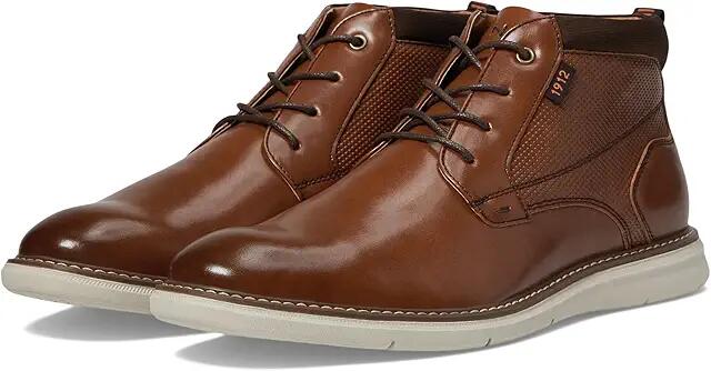 Nunn Bush Chase Plain Toe Chukka Contemporary Fashion Boot (Cognac) Men's Boots Cover