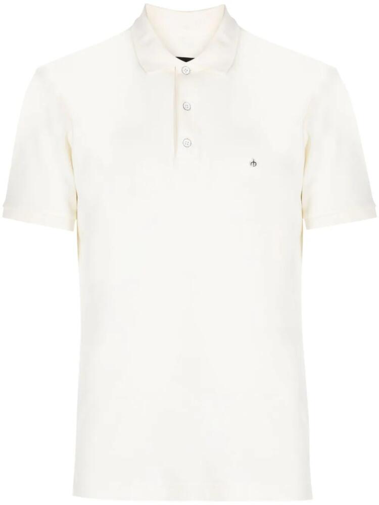 rag & bone logo-embroidered cotton polo shirt - White Cover