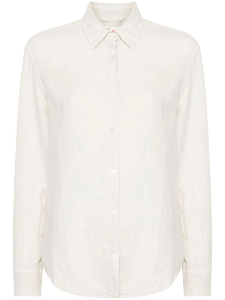 MC2 Saint Barth logo-embroidered linen shirt - Neutrals Cover