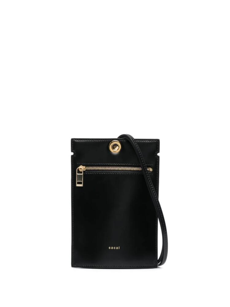 sacai calf-leather shoulder bag - Black Cover