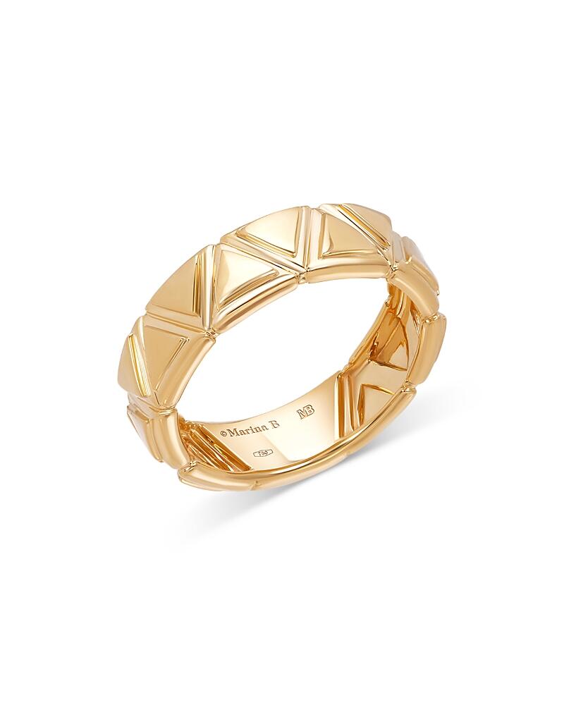 Marina B 18K Yellow Gold Triangolini Triangle Textured Band Cover