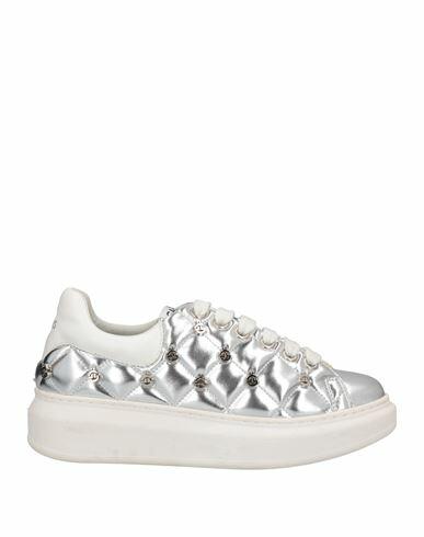 Gaëlle Paris Woman Sneakers Silver Textile fibers Cover