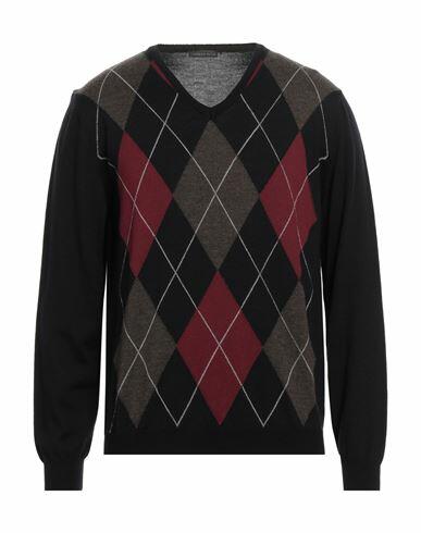 Thomas Reed Man Sweater Dark brown Merino Wool Cover