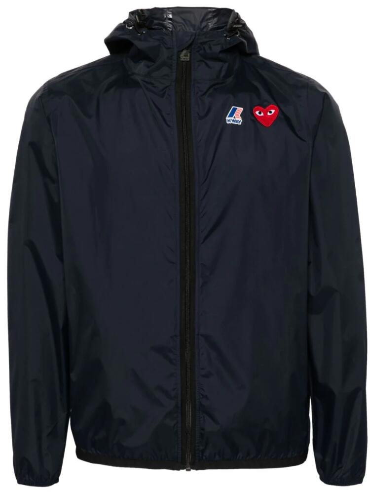 Comme Des Garçons Play x K-Way Heart-patch lightweight jacket - Blue Cover