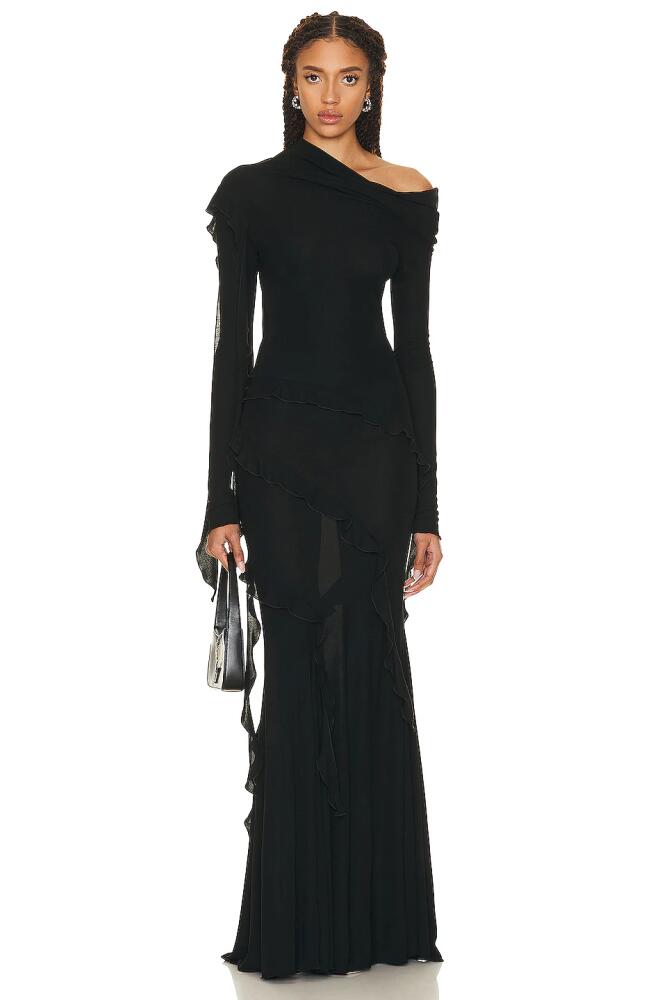 Blumarine Off the Shoulder Gown in Black Cover